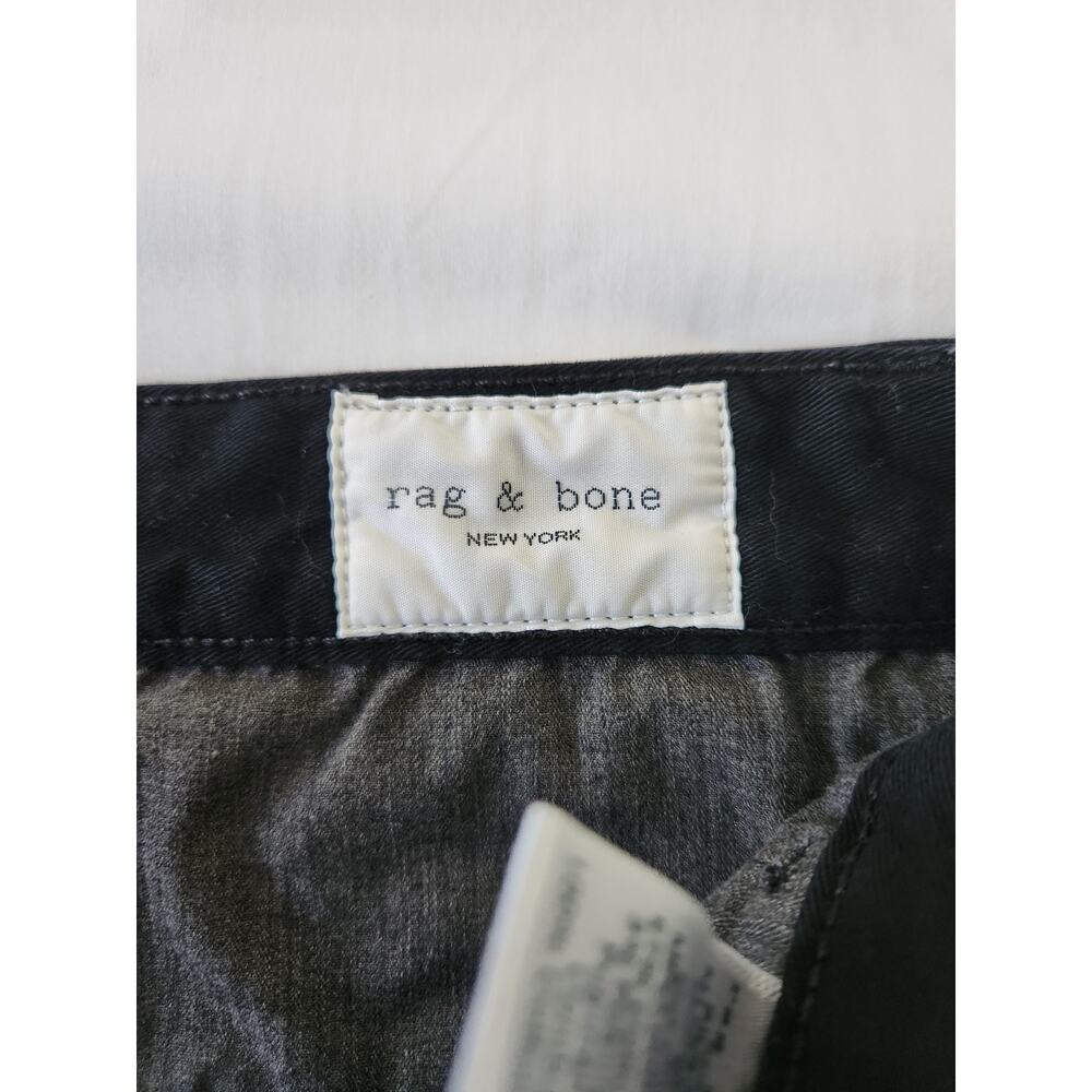 Rag & Bone NYC Mens Slim Fit Black Straight Leg Size 33 Designer Modern Trousers - Picture 8 of 11